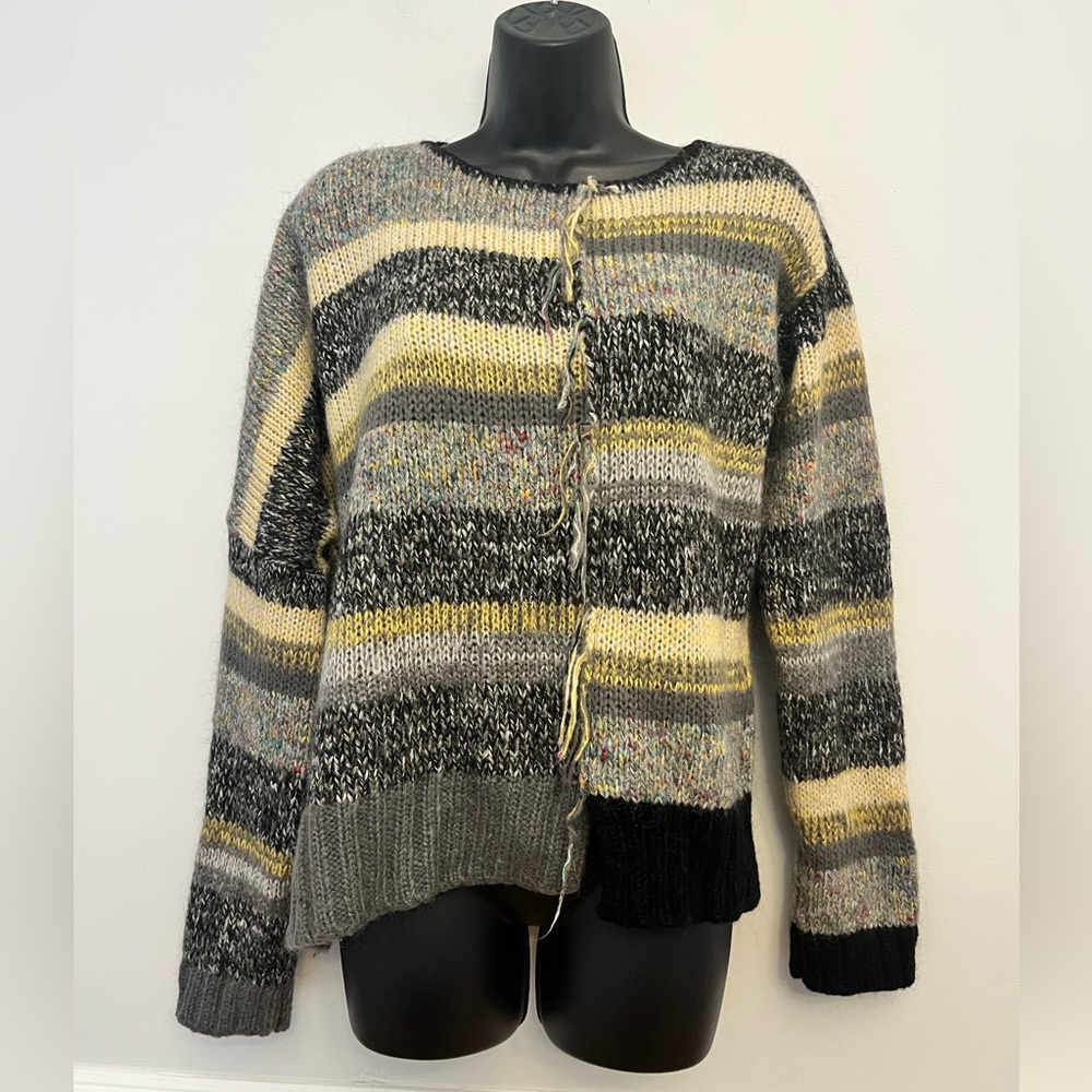 Zadig & Voltaire Deluxe Italian Mohair/Wool Blend Asymmetric Sweater, Size M